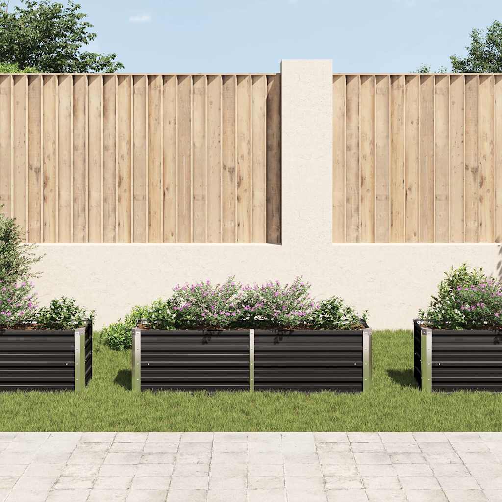 Garden Raised Bed Anthracite 160 x 40 x 45 cm Galvanized Steel