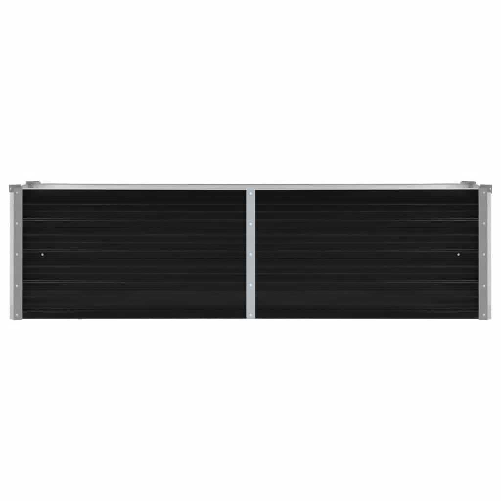Garden Raised Bed Anthracite 160 x 40 x 45 cm Galvanized Steel