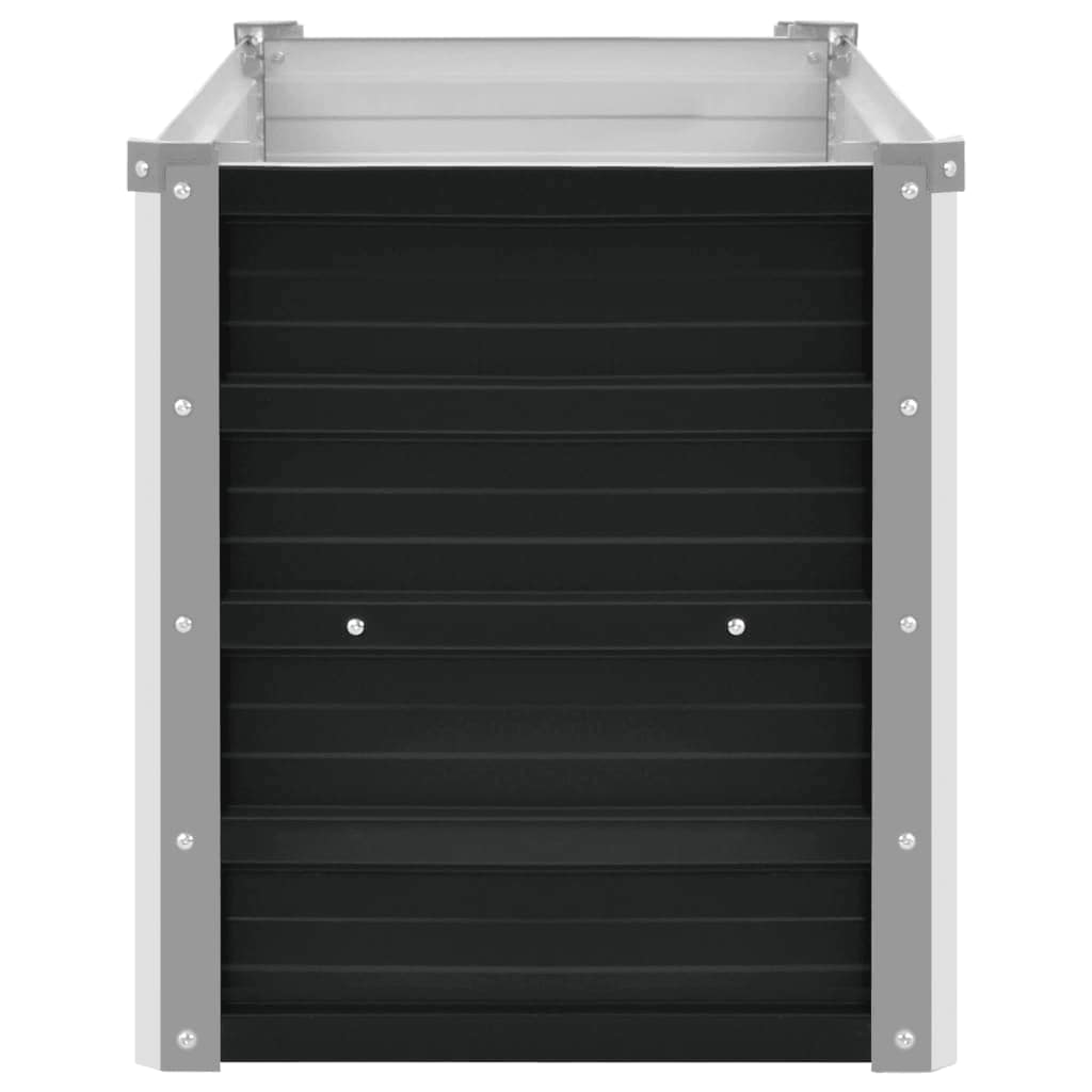 Garden Raised Bed Anthracite 160 x 40 x 45 cm Galvanized Steel