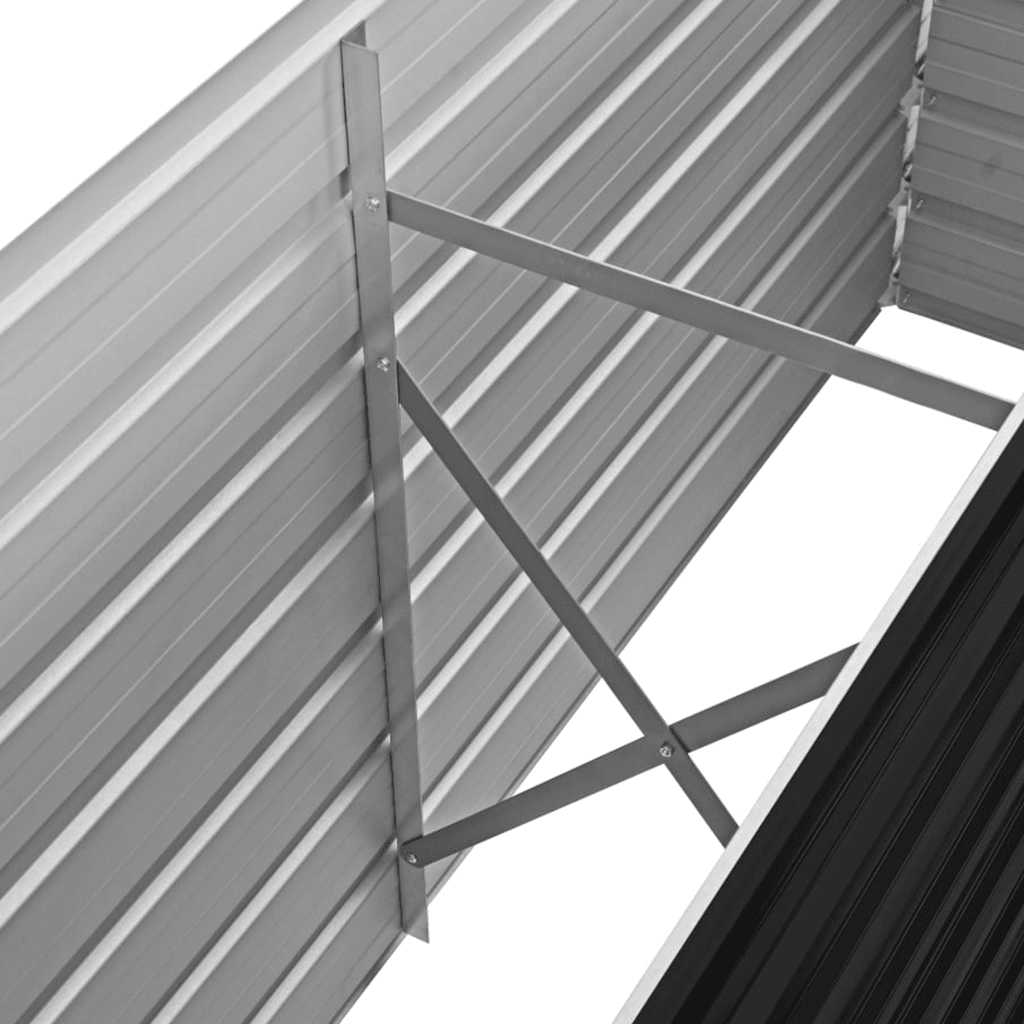 Garden Raised Bed Anthracite 160 x 40 x 45 cm Galvanized Steel