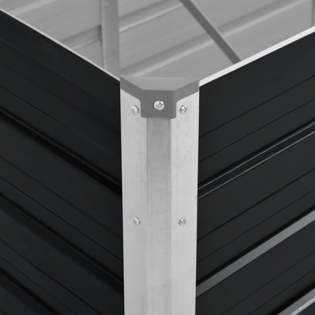 Garden Raised Bed Anthracite 100 x 40 x 77 cm Galvanized Steel