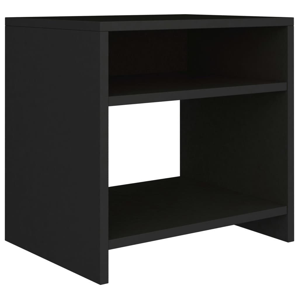 Tables de chevet 2 pcs. Noir 40x30x40 cm en bois