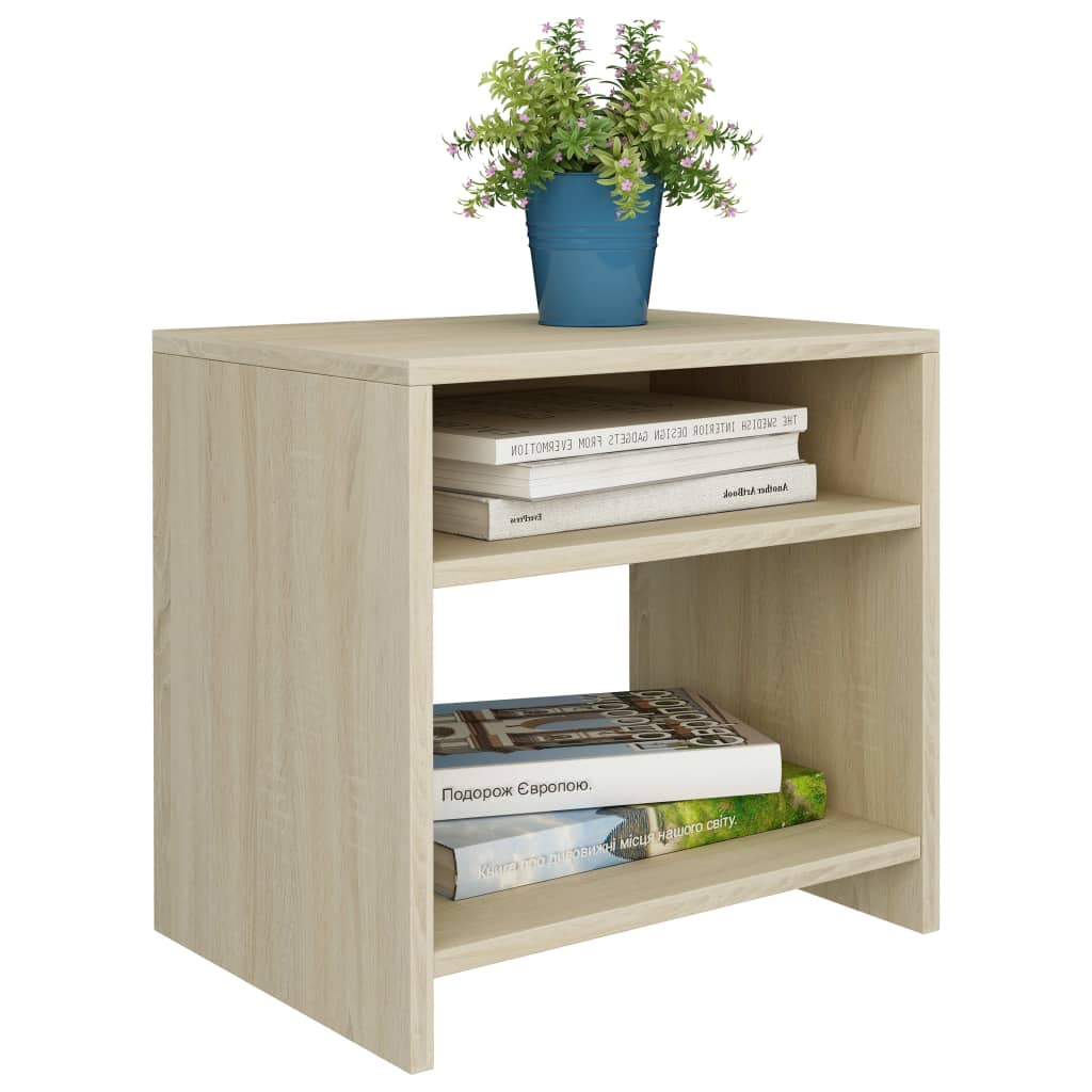 Bedside table Sonoma oak 40x30x40 cm wood material