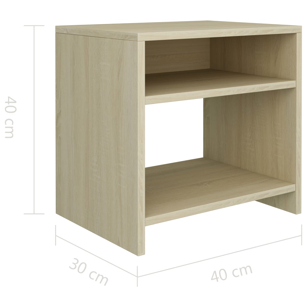 Bedside table Sonoma oak 40x30x40 cm wood material