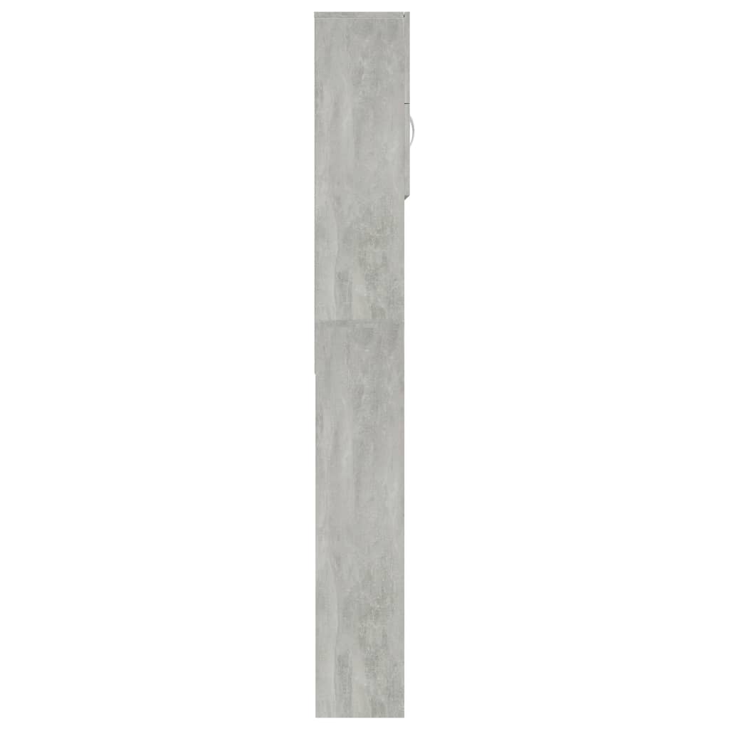 Waschmaschinenschrank Betongrau 64x25,5x190 cm Holzwerkstoff