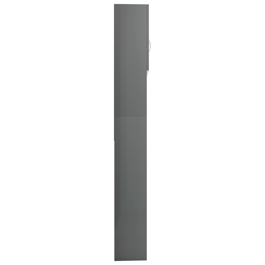 Waschmaschinenschrank Hochglanz-Grau 64x25,5x190 cm