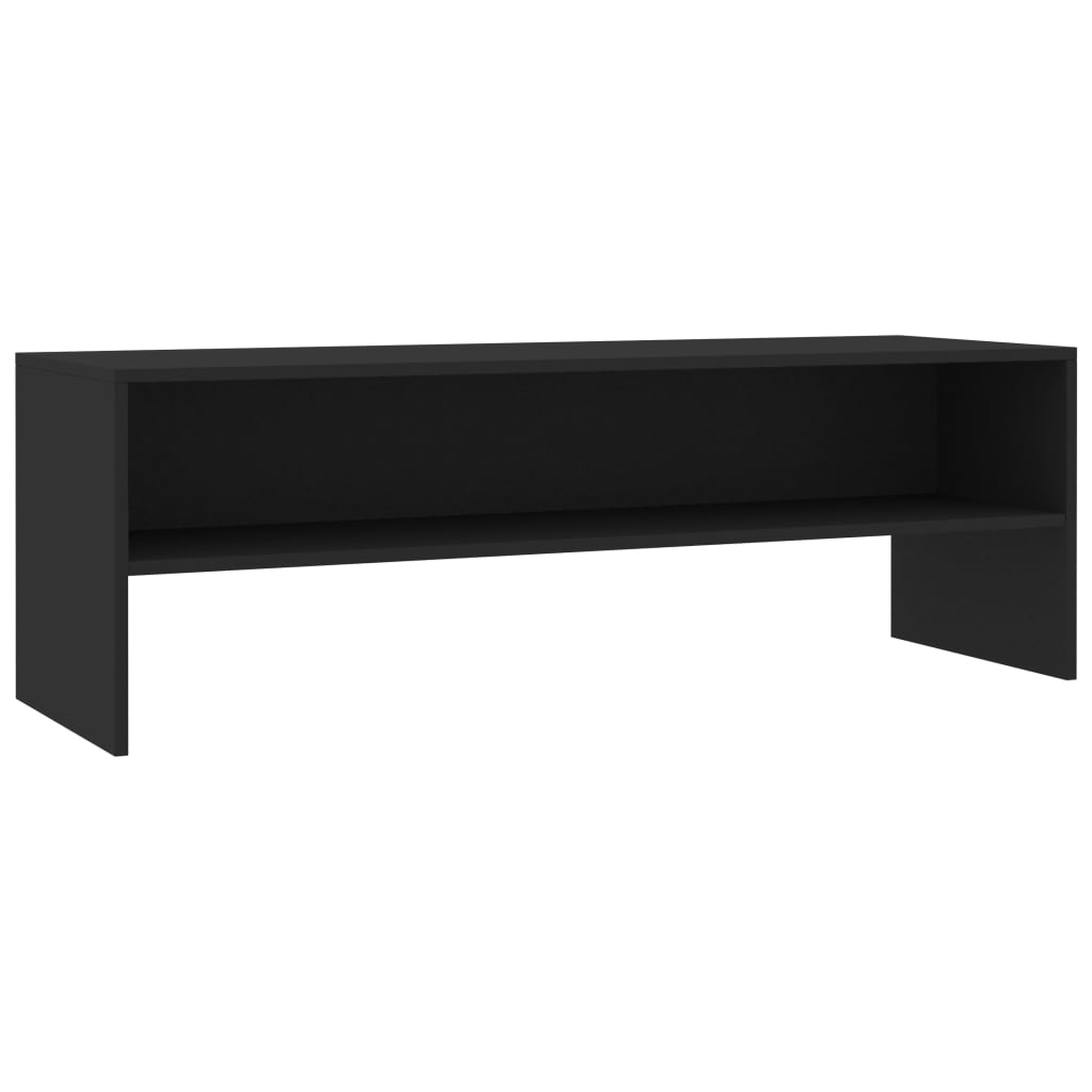 Meuble TV noir 120x40x40 cm en bois