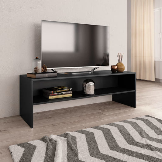 Meuble TV noir 120x40x40 cm en bois