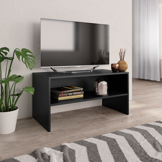 Meuble TV noir 80x40x40 cm en bois