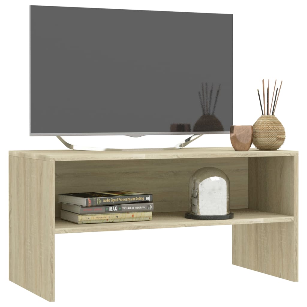 Meuble TV chêne Sonoma 80x40x40 cm matériau bois
