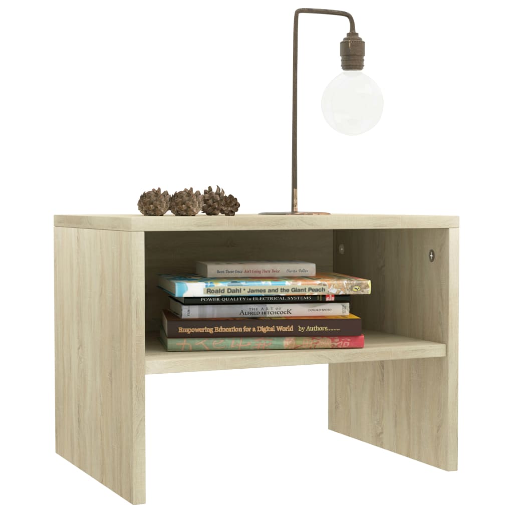 Tables de chevet 2 pcs. Chêne Sonoma 40x30x30 cm matériau bois