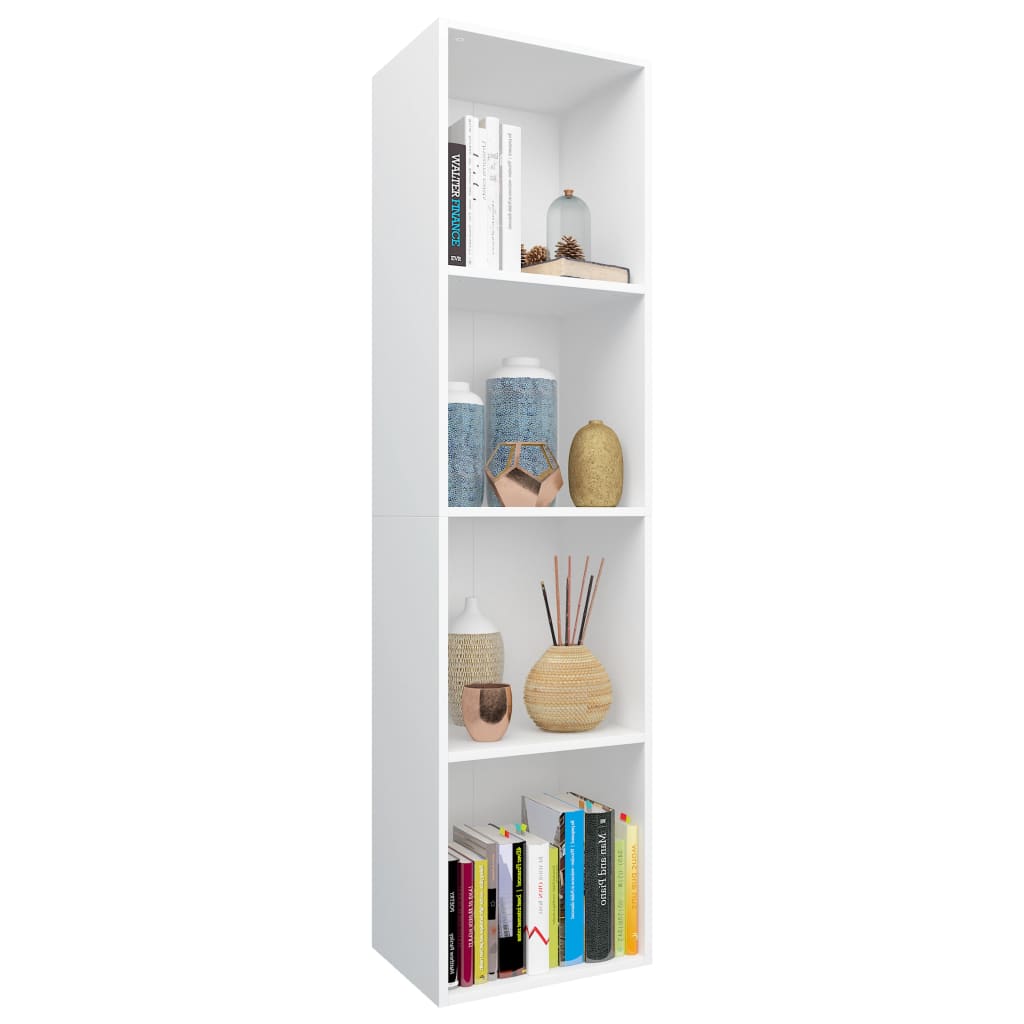 Bibliothèque/meuble TV blanc 36×30×143 cm matériau bois