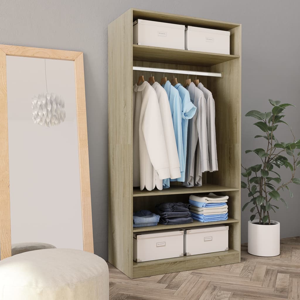 Wardrobe Sonoma Oak 100x50x200 cm Wood Material