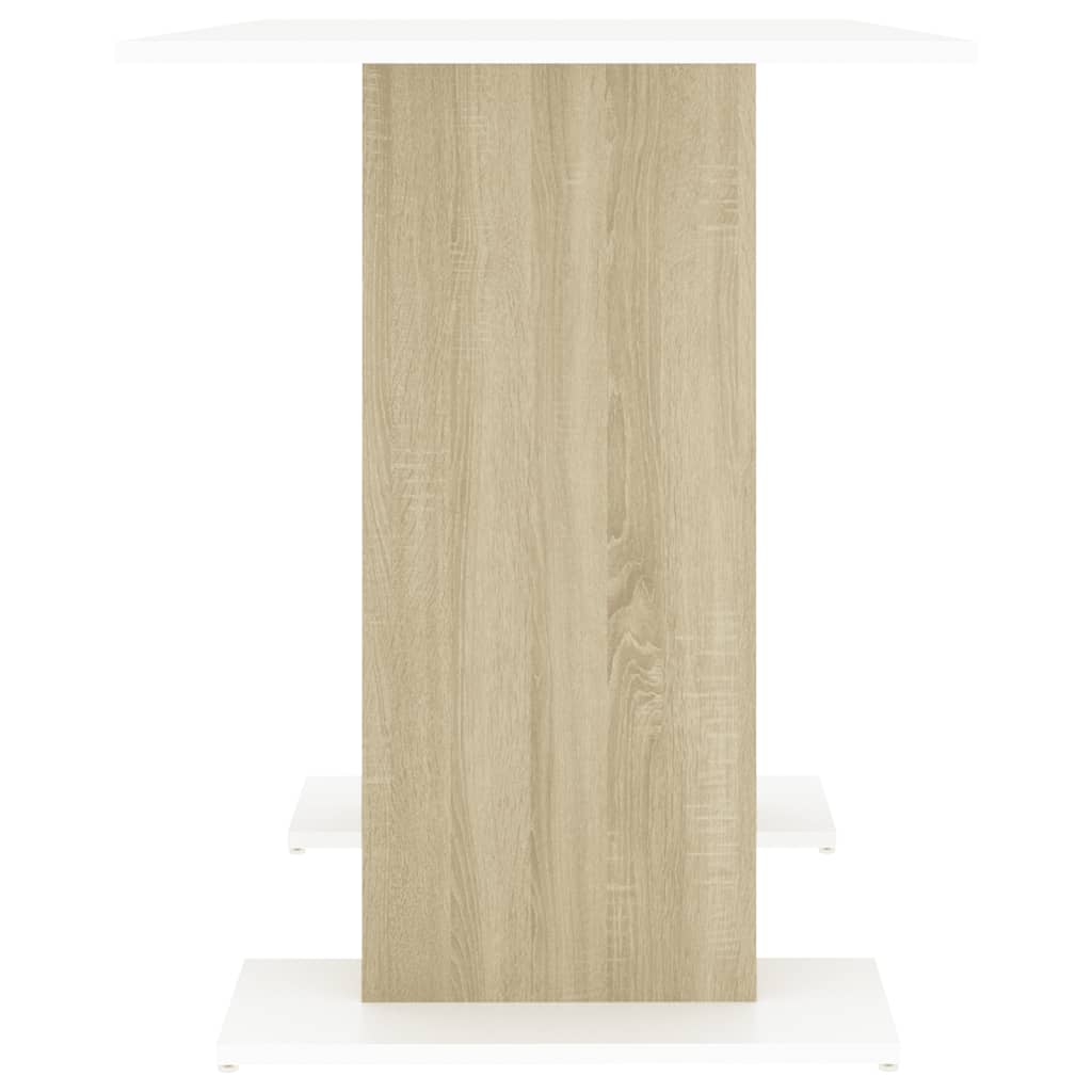 Esstisch Weiß und Sonoma-Eiche 110x60x75 cm Holzwerkstoff