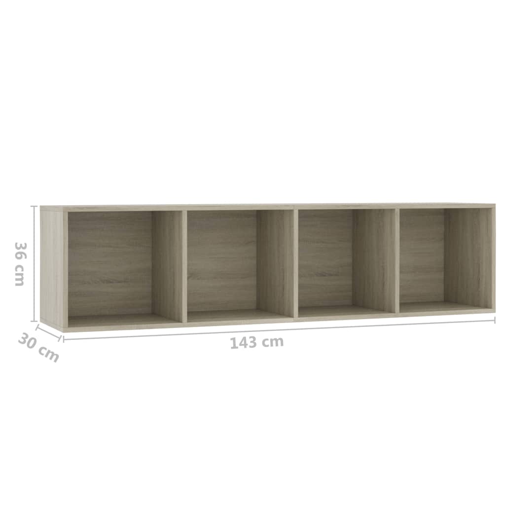 Bibliothèque/Meuble TV Chêne Sonoma 143×30×36 cm