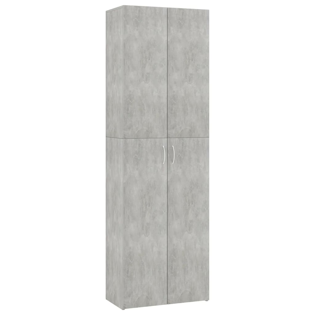 Office Cabinet Concrete Grey 60x32x190 cm Wood Material