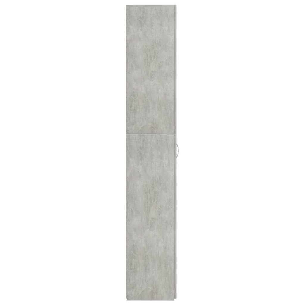 Office Cabinet Concrete Grey 60x32x190 cm Wood Material