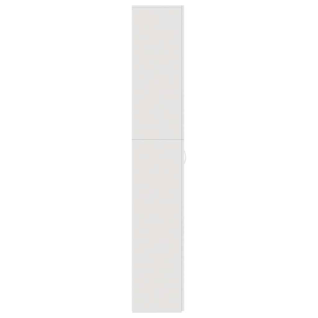 Büroschrank Hochglanz-Weiß 60x32x190 cm Holzwerkstoff