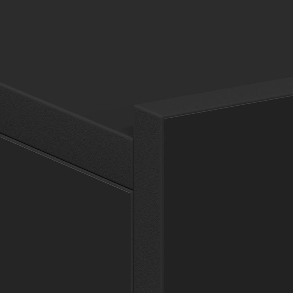Tables de chevet suspendues 2 pcs. Matériau bois noir 40x30x15 cm
