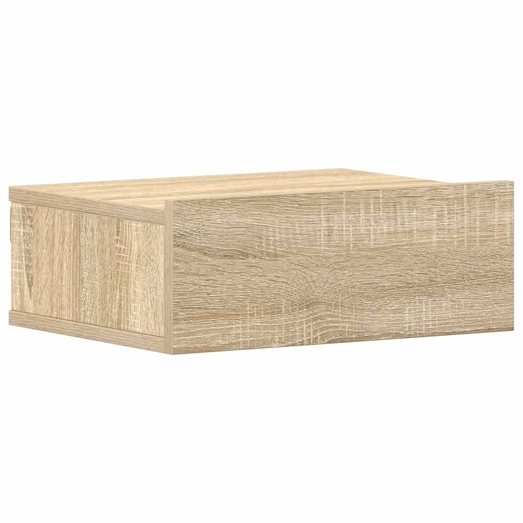 Tables de chevet suspendues 2 pcs. Chêne Sonoma 40x30x15 cm