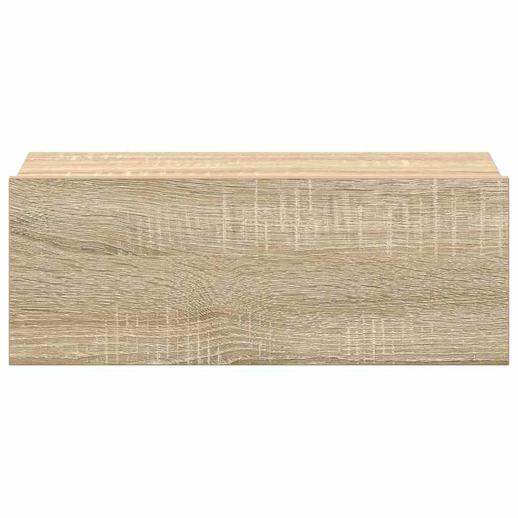 Tables de chevet suspendues 2 pcs. Chêne Sonoma 40x30x15 cm