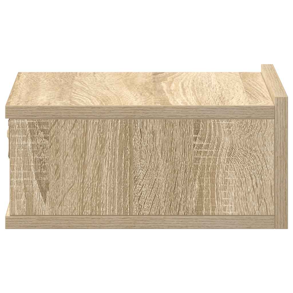 Tables de chevet suspendues 2 pcs. Chêne Sonoma 40x30x15 cm