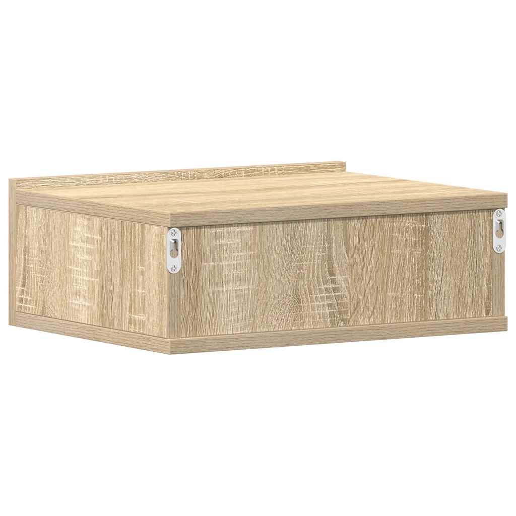 Tables de chevet suspendues 2 pcs. Chêne Sonoma 40x30x15 cm