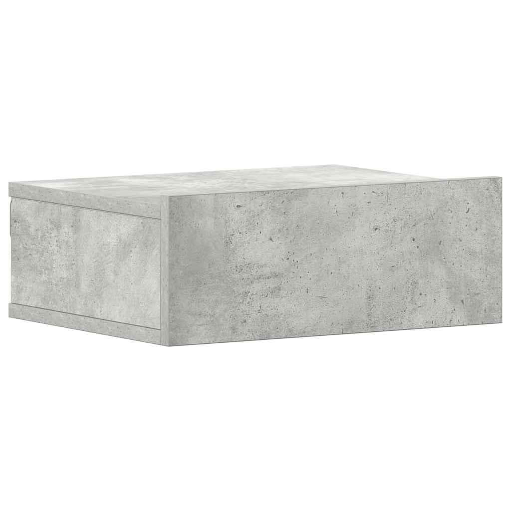 Hängende Nachttische 2 Stk. Betongrau 40x30x15 cm Holzwerkstoff