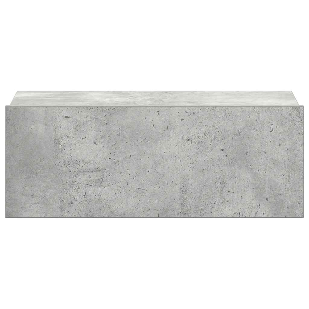 Hängende Nachttische 2 Stk. Betongrau 40x30x15 cm Holzwerkstoff
