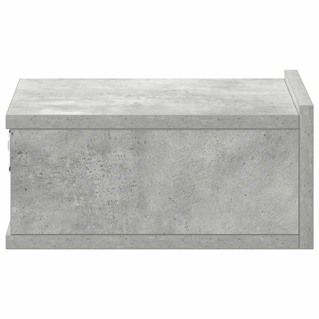 Hängende Nachttische 2 Stk. Betongrau 40x30x15 cm Holzwerkstoff
