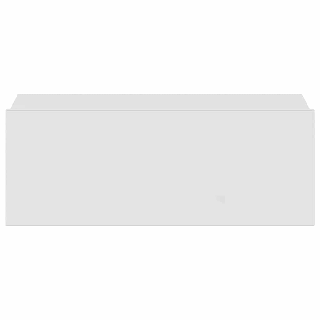Tables de chevet suspendues 2 pcs blanc brillant 40x30x15 cm