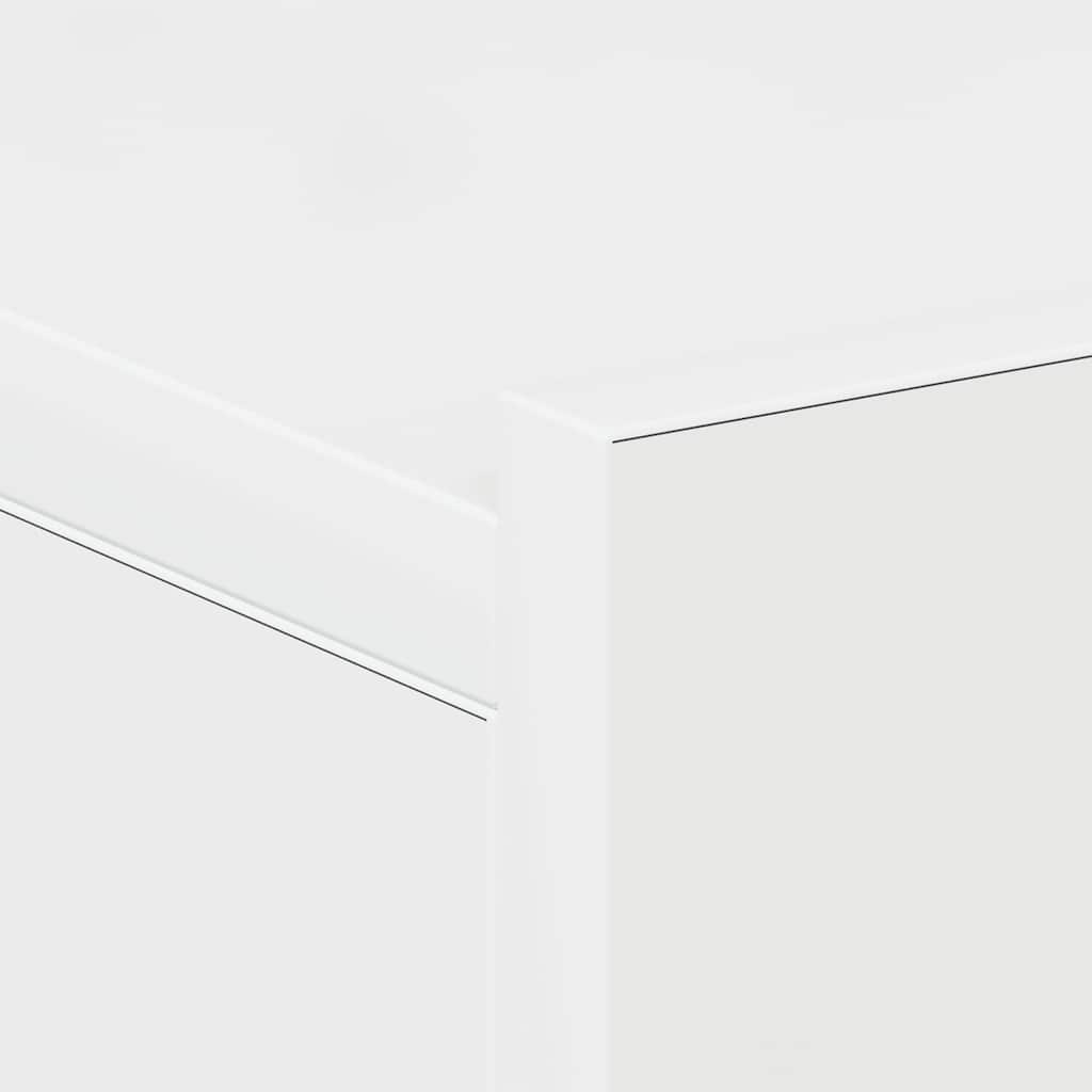 Tables de chevet suspendues 2 pcs blanc brillant 40x30x15 cm