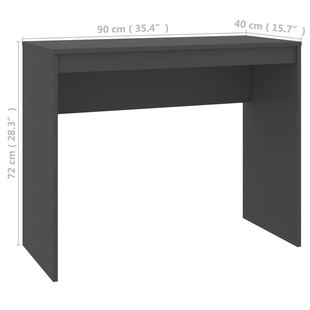 Schreibtisch Grau 90x40x72 cm Holzwerkstoff