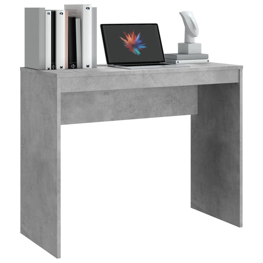 Desk concrete grey 90x40x72 cm wood material