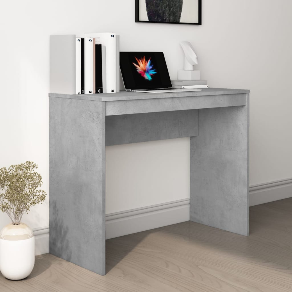 Desk concrete grey 90x40x72 cm wood material