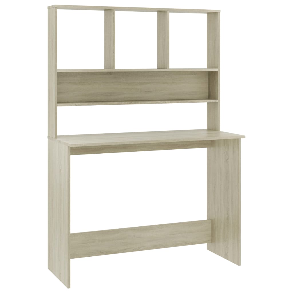 Schreibtisch mit Regalen Sonoma-Eiche 110x45x157 cm