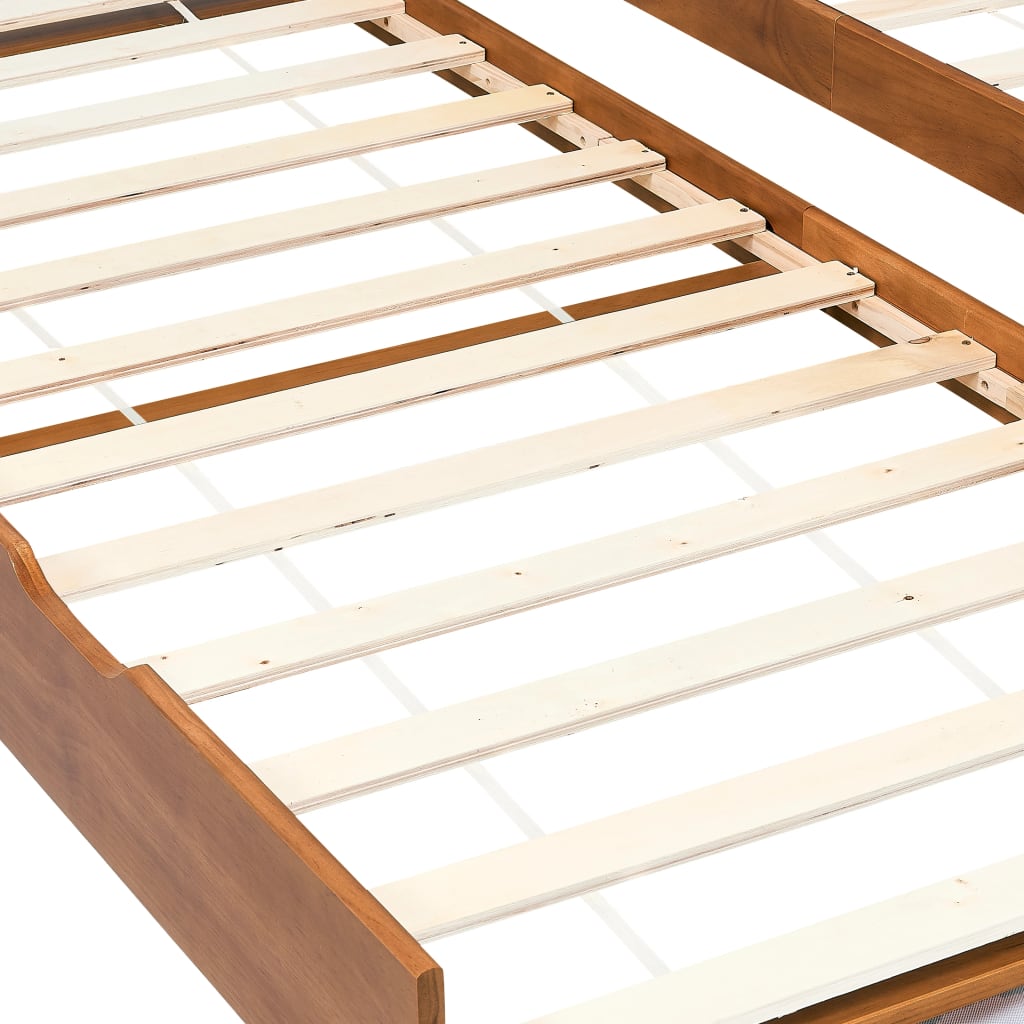 Pull-out sofa bed frame honey brown pinewood 90×200 cm
