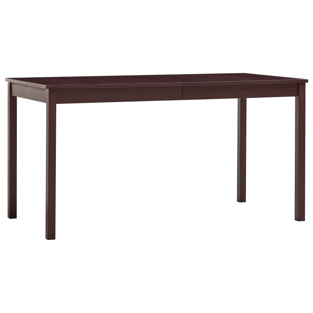 Table à manger marron foncé 140 x 70 x 73 cm en pin