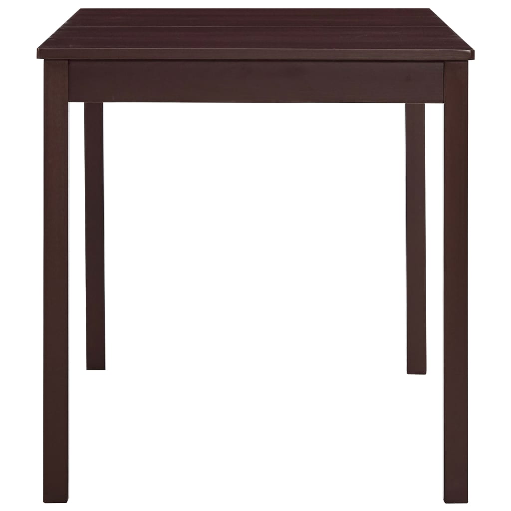 Table à manger marron foncé 140 x 70 x 73 cm en pin