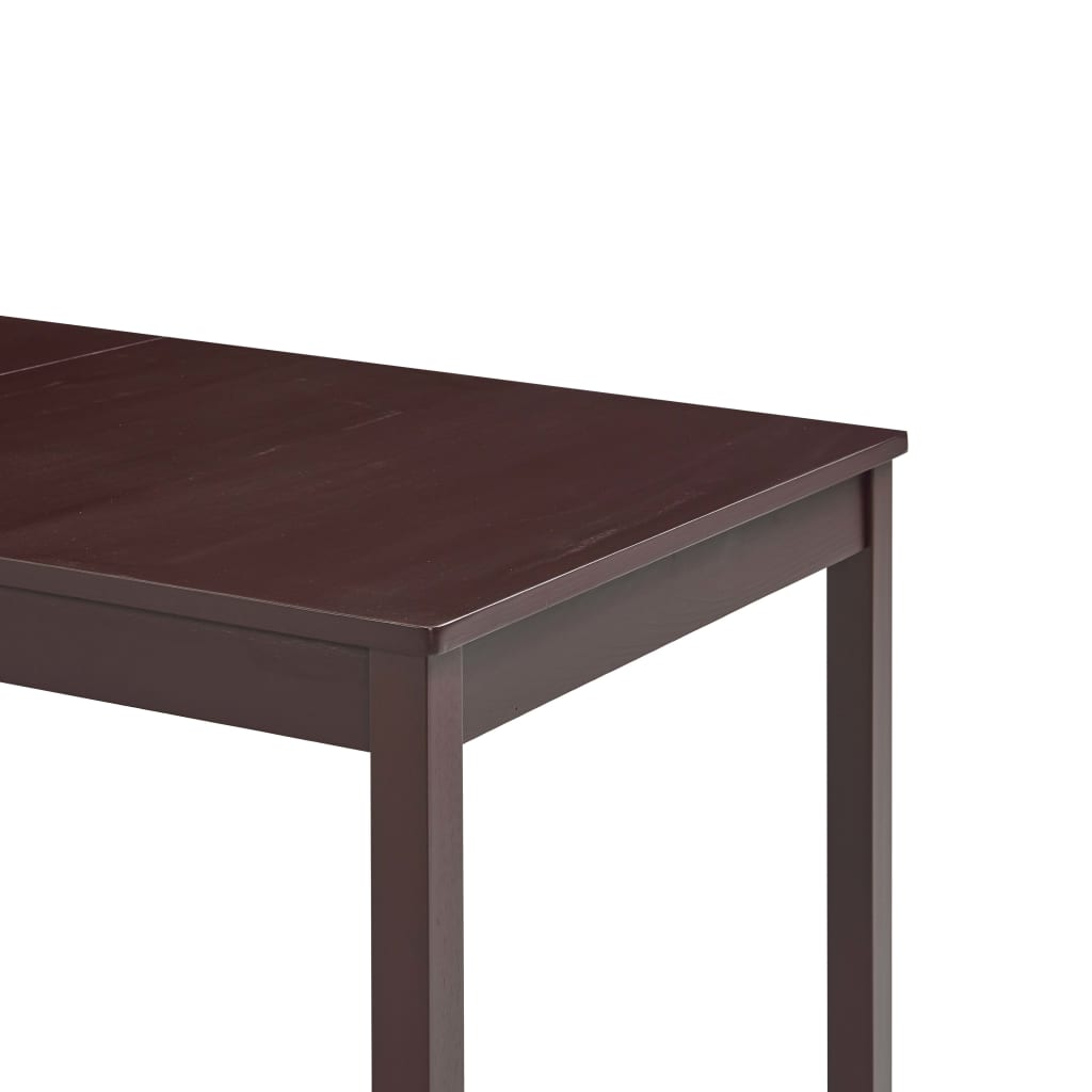 Table à manger marron foncé 140 x 70 x 73 cm en pin