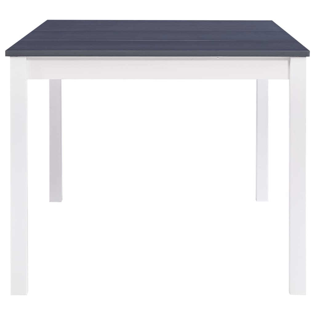 Table à manger blanche et grise 180 x 90 x 73 cm en pin