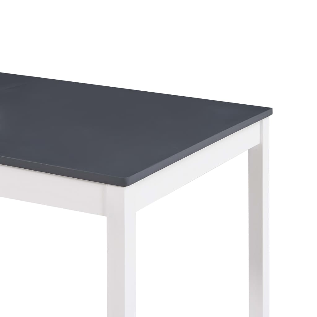 Table à manger blanche et grise 180 x 90 x 73 cm en pin