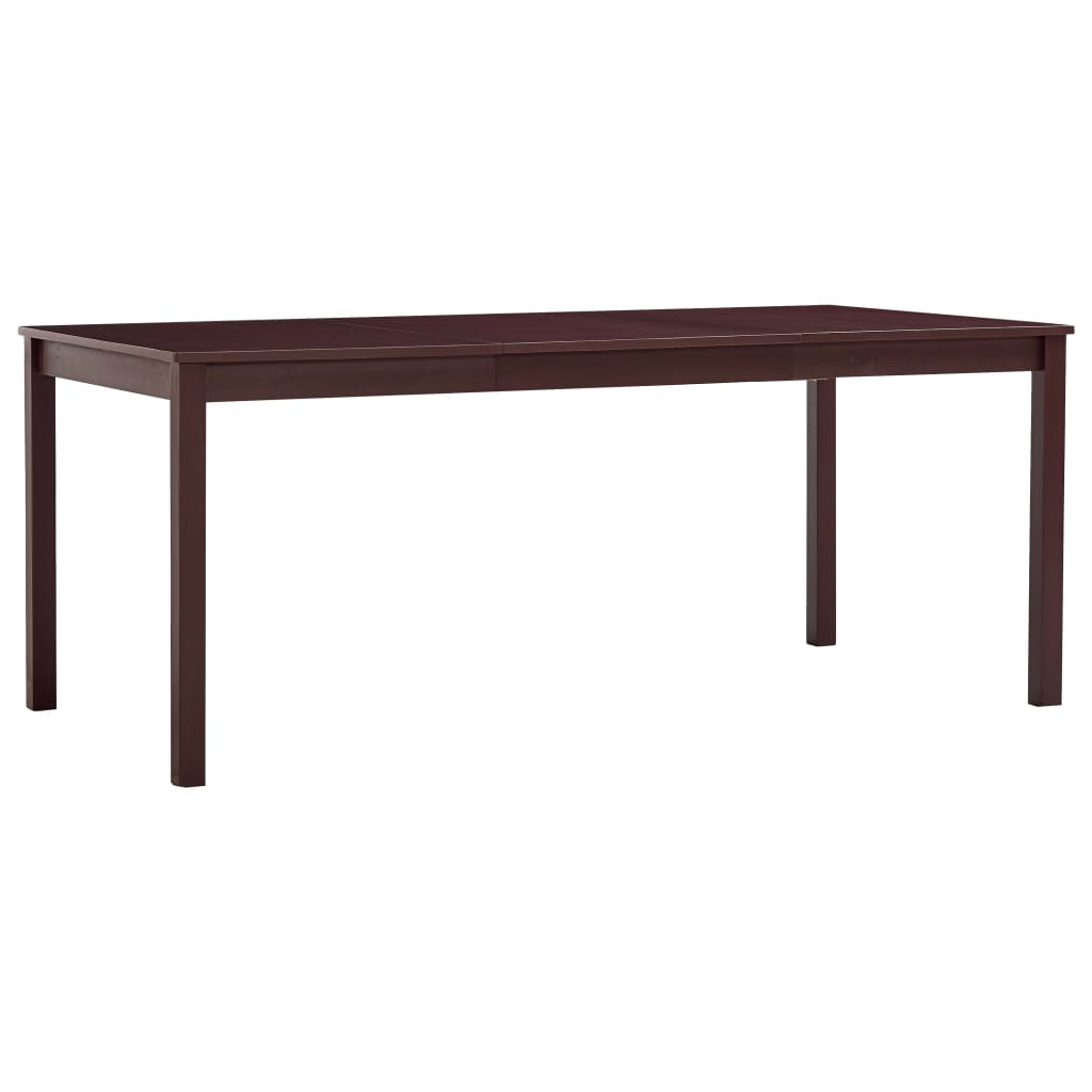 Table à manger marron foncé 180 x 90 x 73 cm en pin