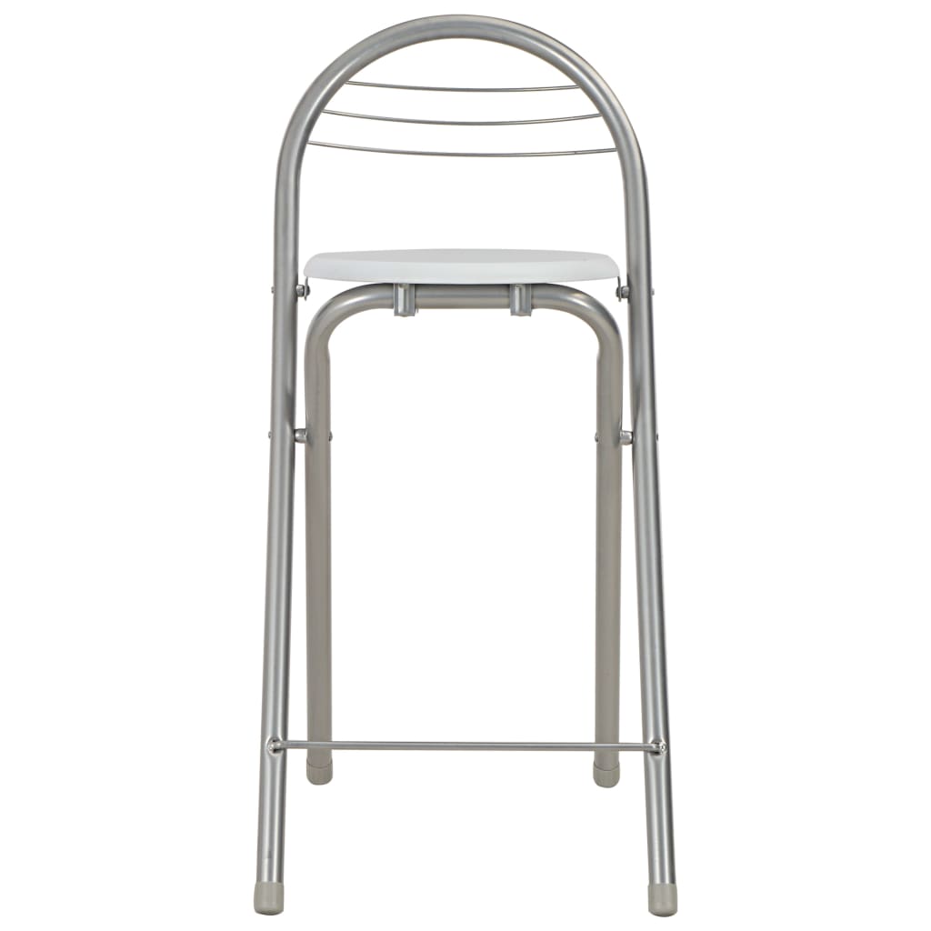 3-piece bar set with shelves, wood and white steel