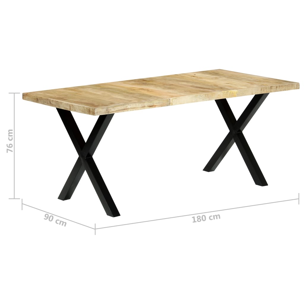 Table à manger 180×90×76 cm en bois de manguier massif