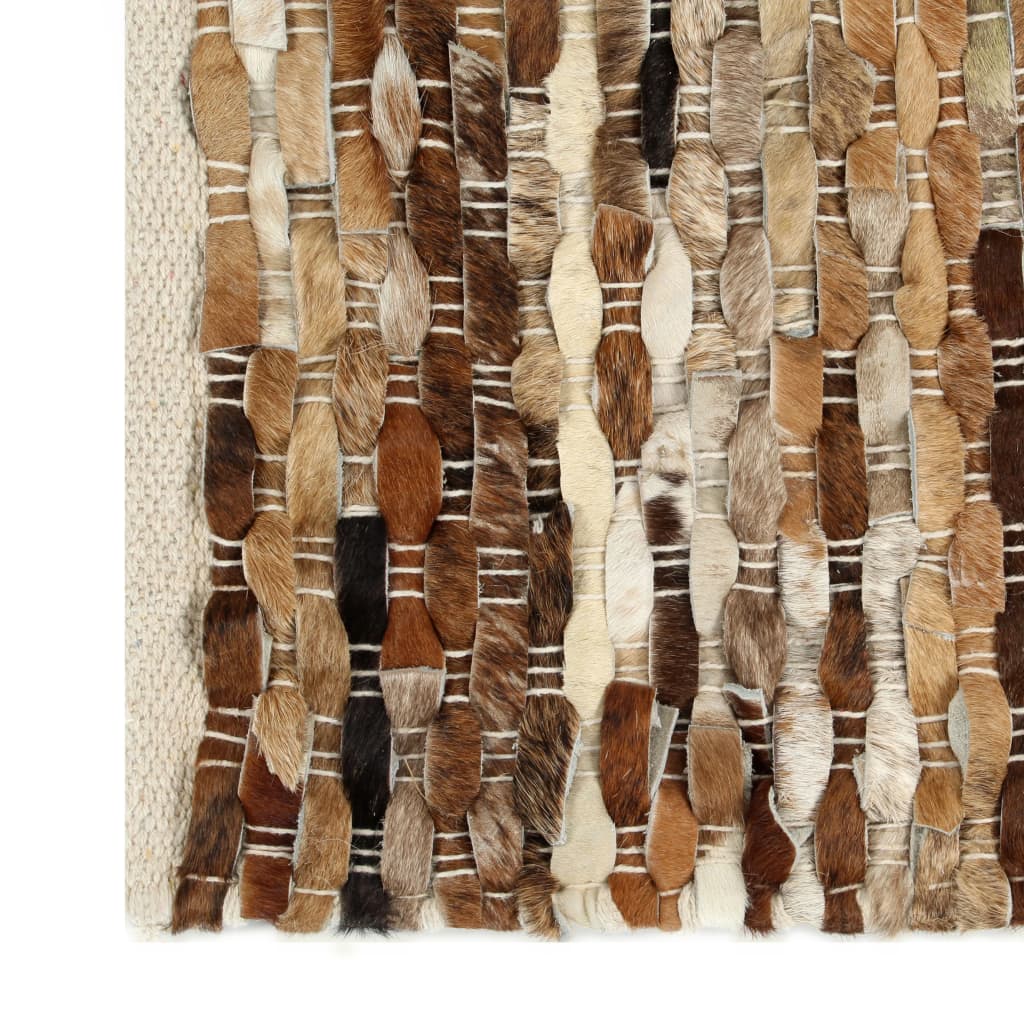 Teppich Echtes Kuhfell 160×230cm Braun/Weiß