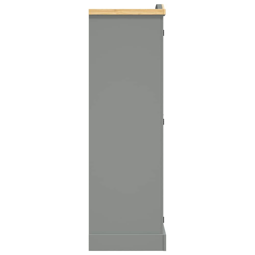 Wardrobe Mexican style pinewood 2 doors grey