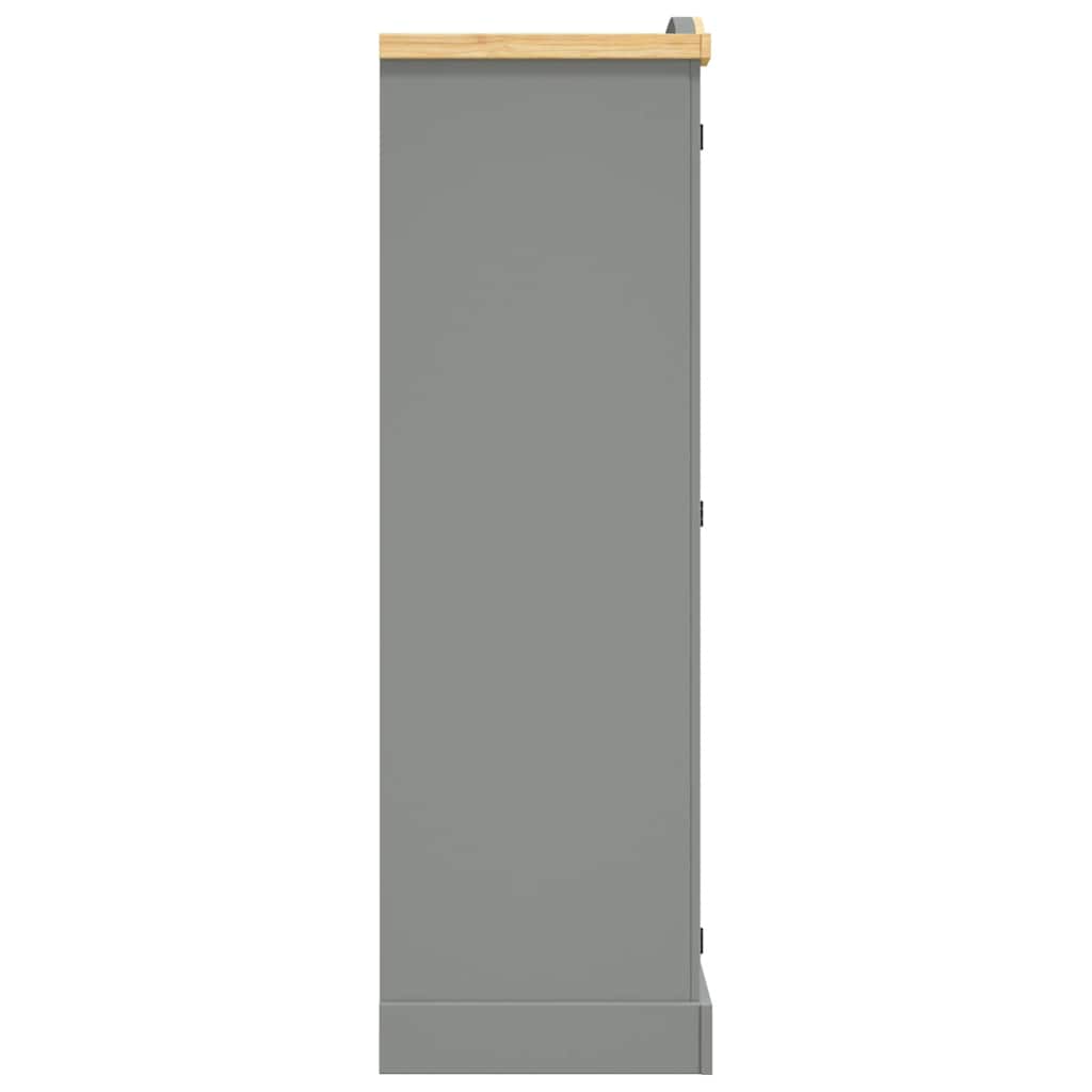 Wardrobe Mexican style pinewood 3 doors grey