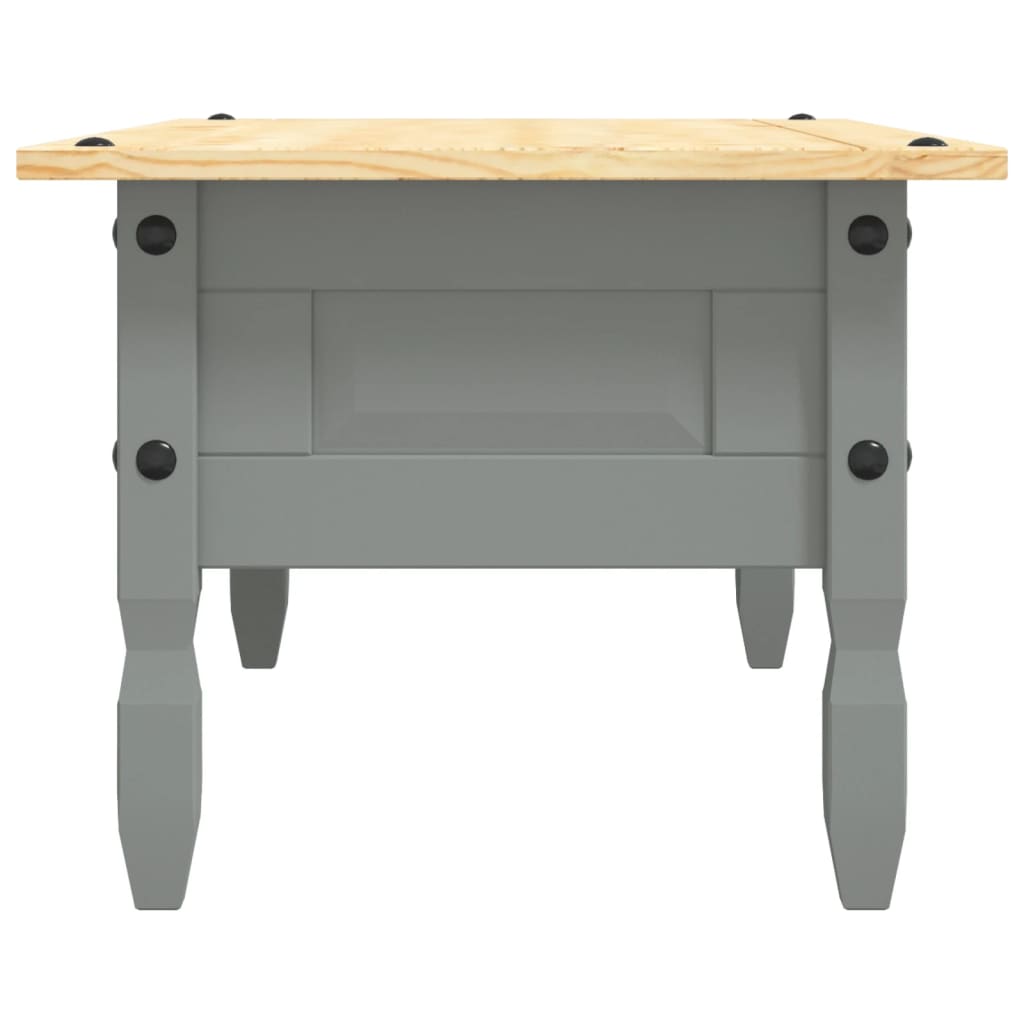 Table basse style mexicain en pin gris 100x55x44 cm