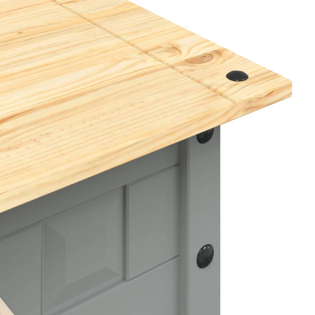 Table basse style mexicain en pin gris 100x55x44 cm